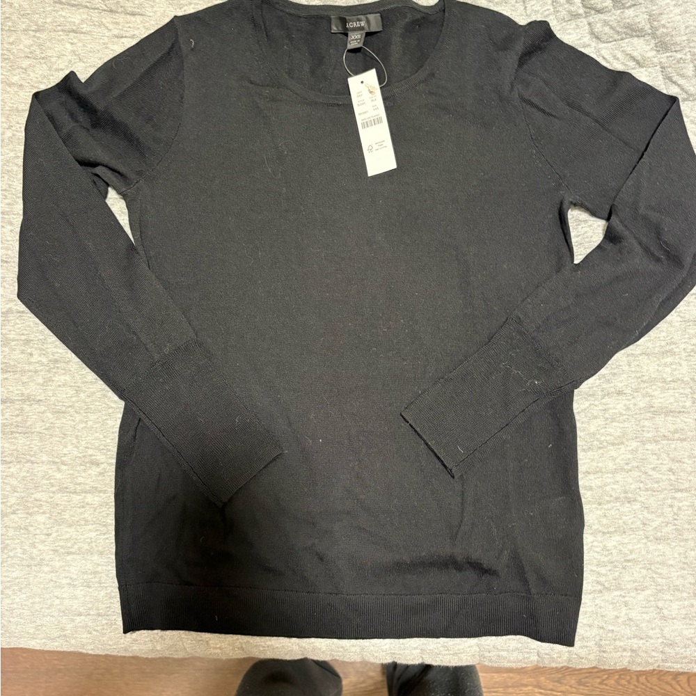 Jcrew black crew neck sweater